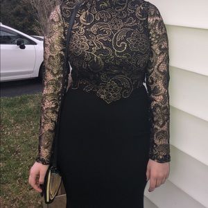 Black tight mermaid prom dress